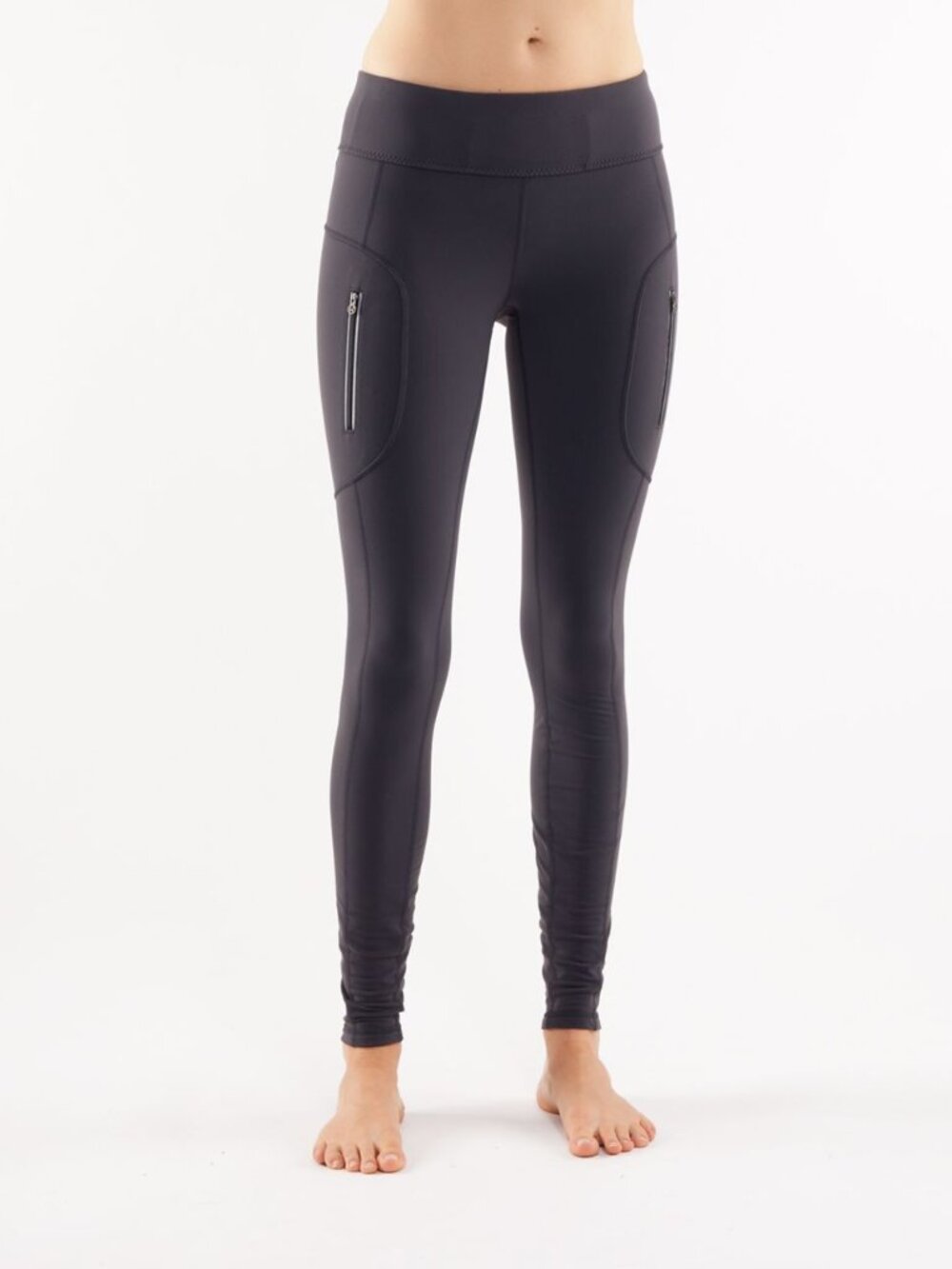 Lululemon Run: For It Tight Deep Coal / White Heathered Blurred Grey Classic 4